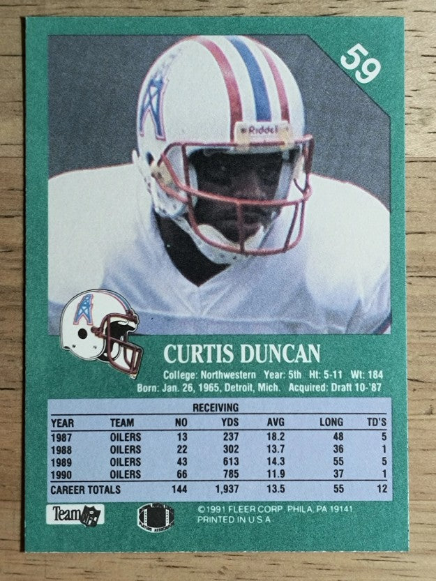 1991 Fleer #59 Curtis Duncan