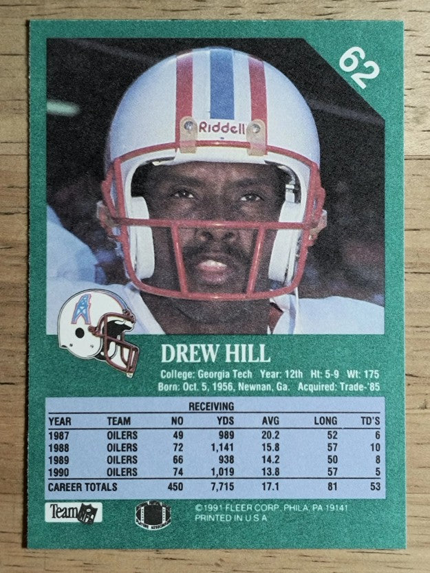 1991 Fleer #62 Drew Hill