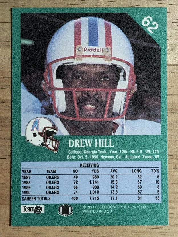 1991 Fleer #62 Drew Hill