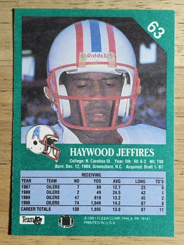 1991 Fleer #63 Haywood Jeffires
