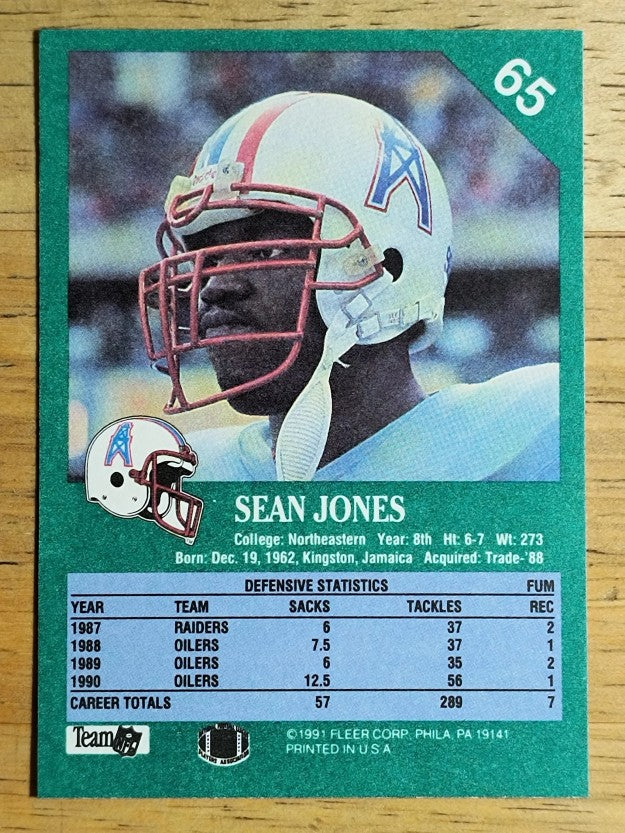 1991 Fleer #65 Sean Jones