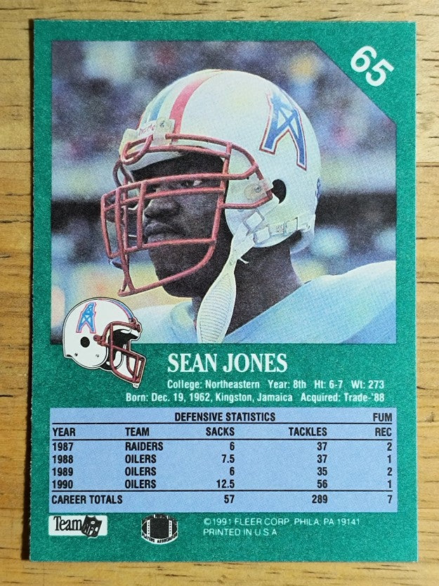 1991 Fleer #65 Sean Jones