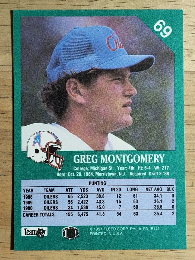 1991 Fleer #69 Greg Montgomery