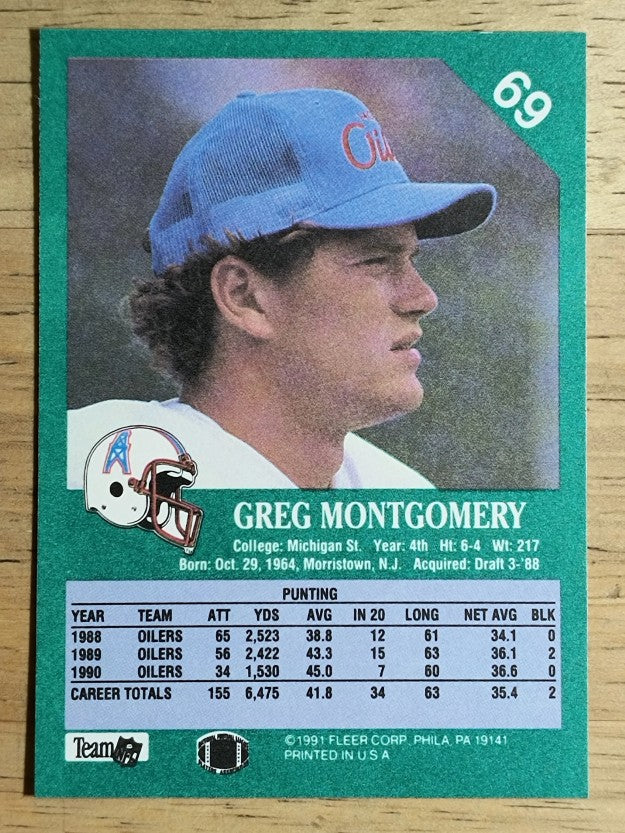 1991 Fleer #69 Greg Montgomery