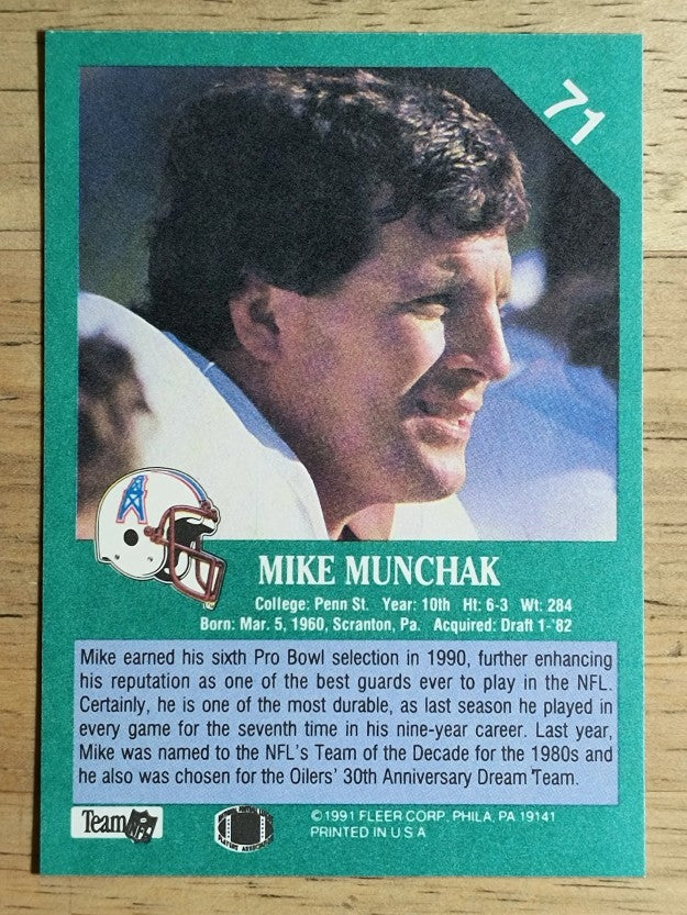 1991 Fleer #71 Mike Munchak