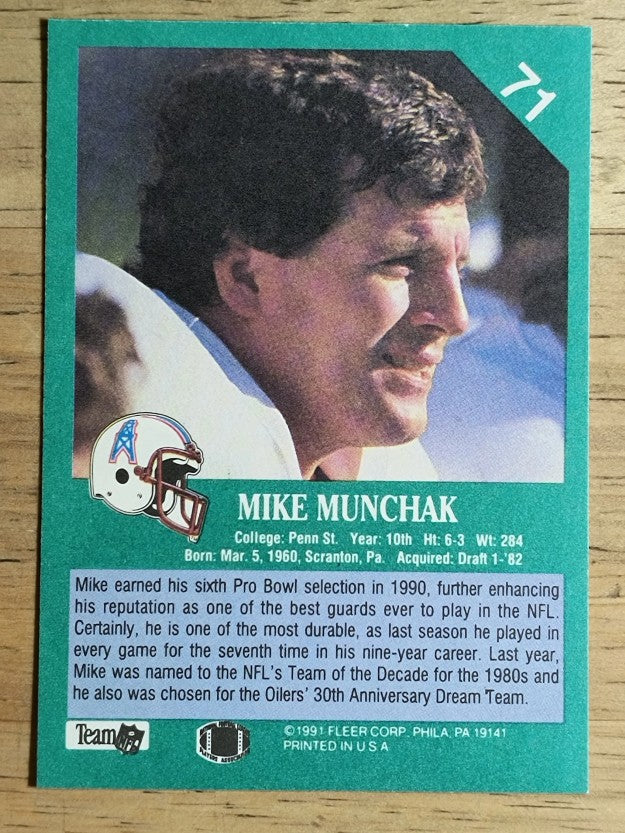 1991 Fleer #71 Mike Munchak
