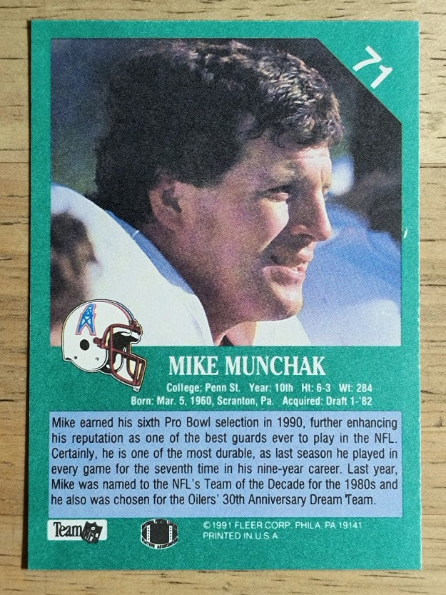 1991 Fleer #71 Mike Munchak