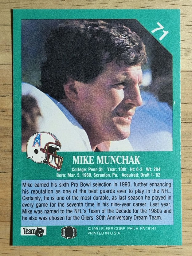1991 Fleer #71 Mike Munchak