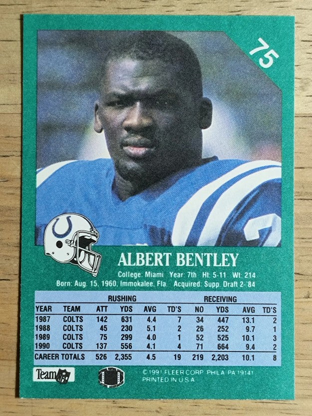 1991 Fleer #75 Albert Bentley