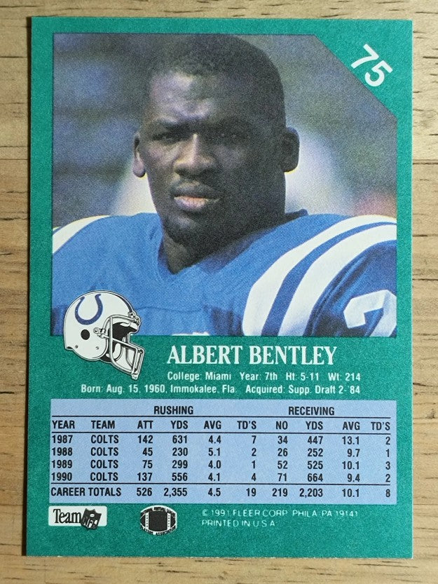 1991 Fleer #75 Albert Bentley