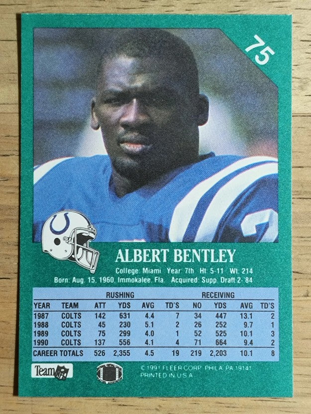 1991 Fleer #75 Albert Bentley