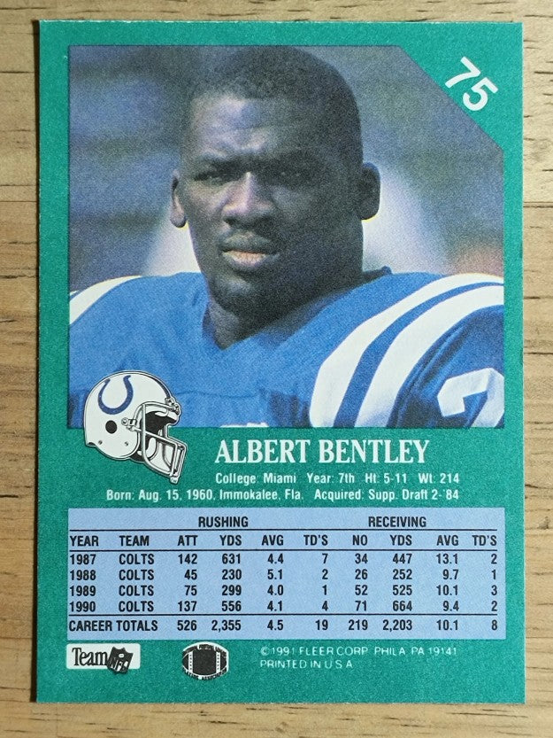 1991 Fleer #75 Albert Bentley