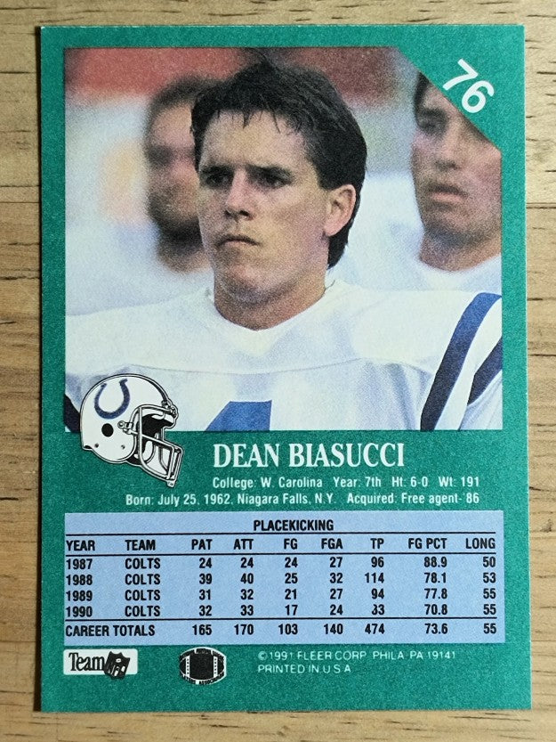 1991 Fleer #76 Dean Biasucci