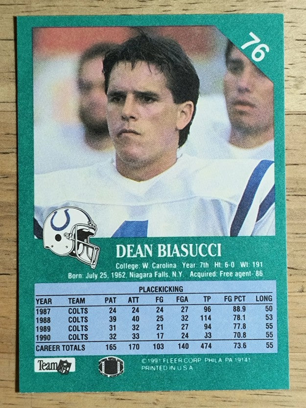 1991 Fleer #76 Dean Biasucci