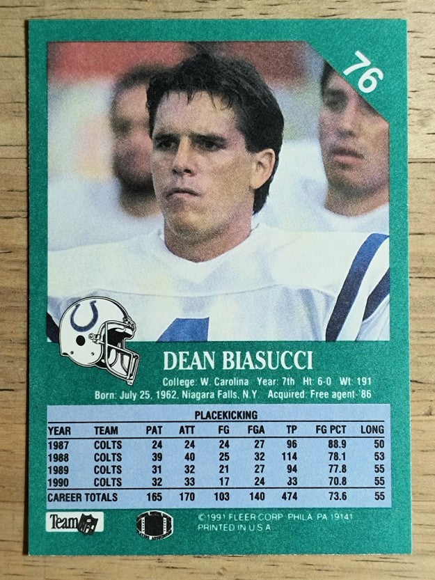 1991 Fleer #76 Dean Biasucci
