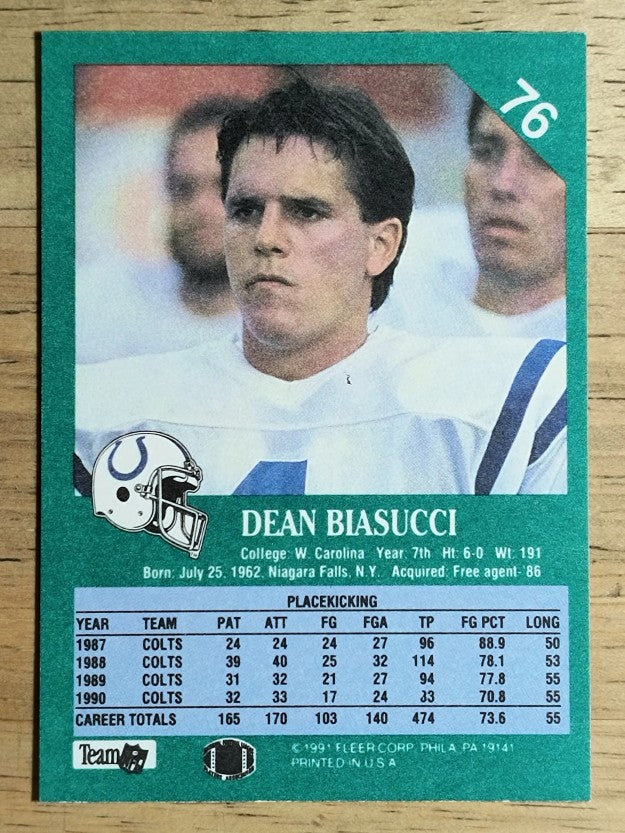1991 Fleer #76 Dean Biasucci
