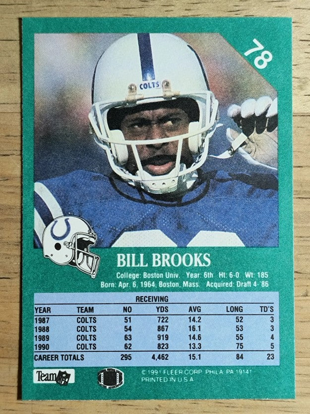 1991 Fleer #78 Bill Brooks