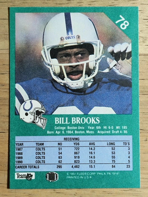 1991 Fleer #78 Bill Brooks