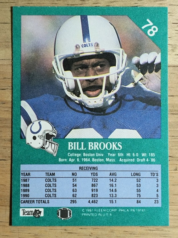 1991 Fleer #78 Bill Brooks