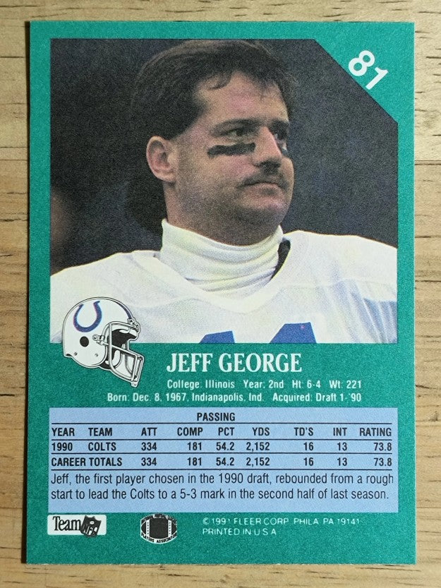 1991 Fleer #81 Jeff George