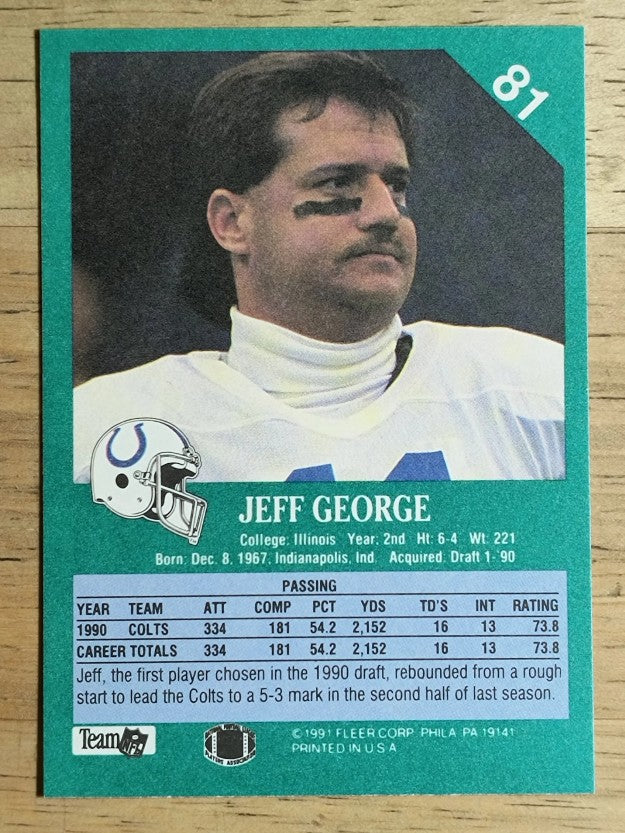 1991 Fleer #81 Jeff George