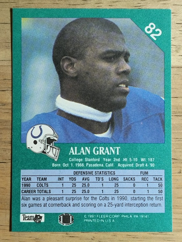 1991 Fleer #82 Alan Grant