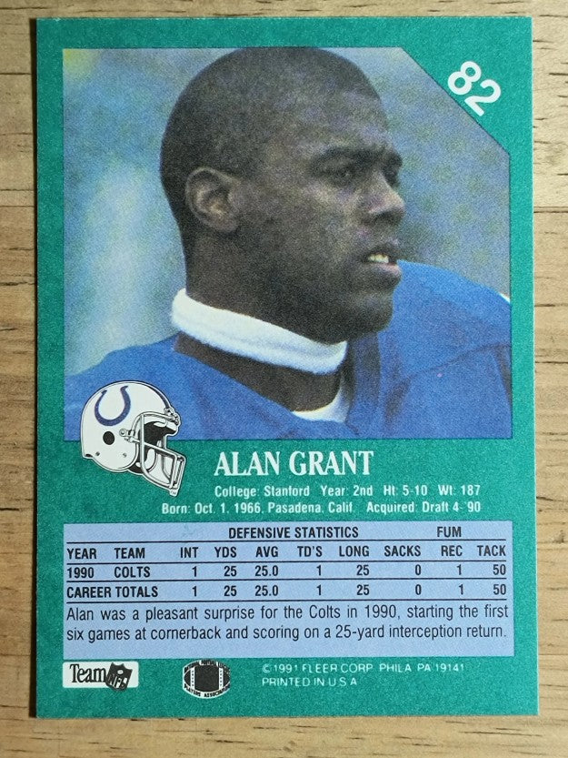 1991 Fleer #82 Alan Grant