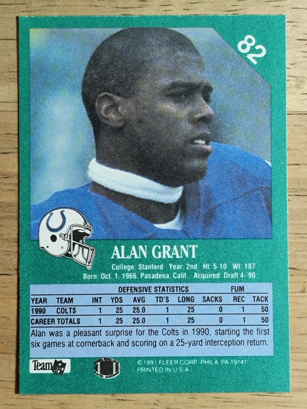 1991 Fleer #82 Alan Grant