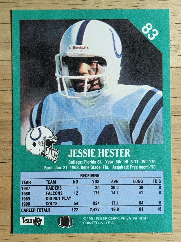 1991 Fleer #83 Jessie Hester