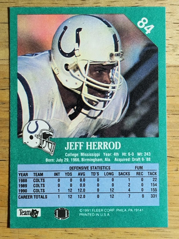 1991 Fleer #84 Jeff Herrod