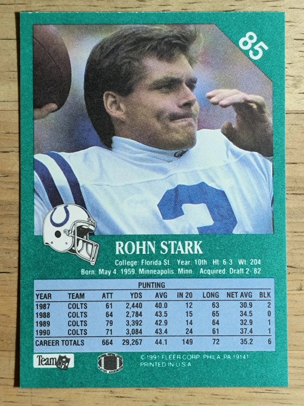 1991 Fleer #85 Rohn Stark