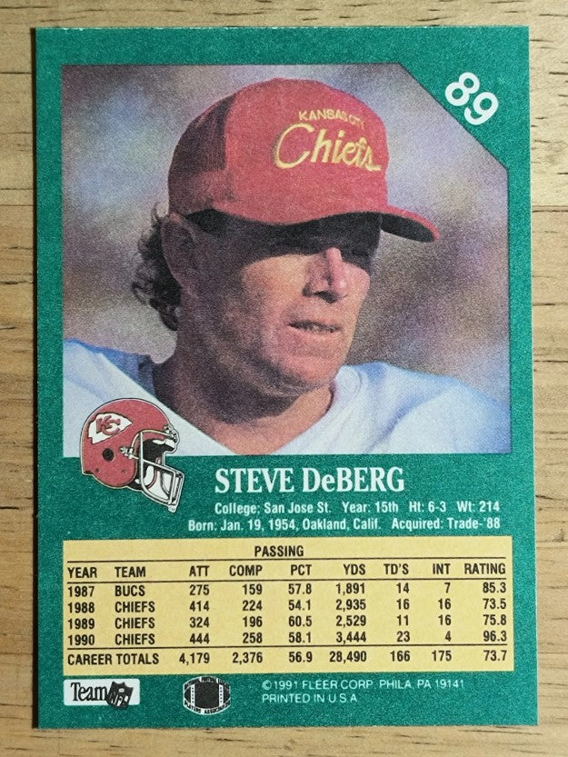 1991 Fleer #89 Steve DeBerg