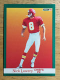 1991 Fleer #94 Nick Lowery