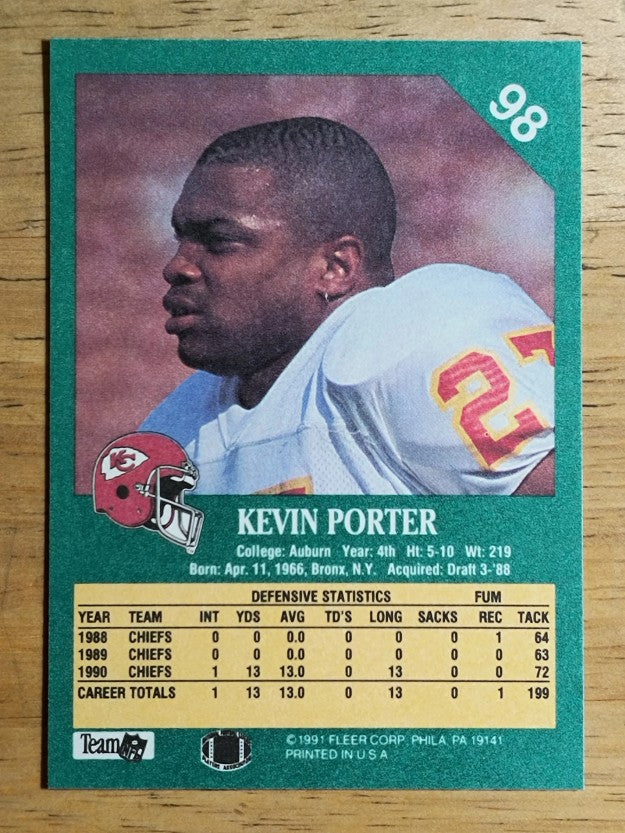 1991 Fleer #98 Kevin Porter