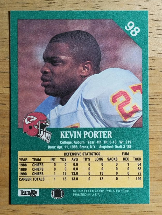 1991 Fleer #98 Kevin Porter