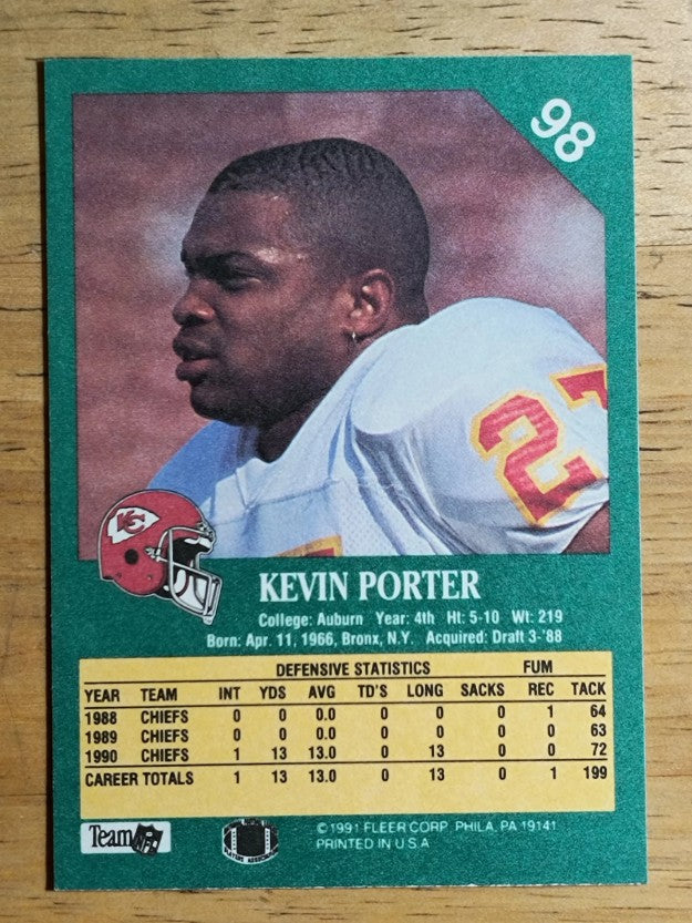 1991 Fleer #98 Kevin Porter