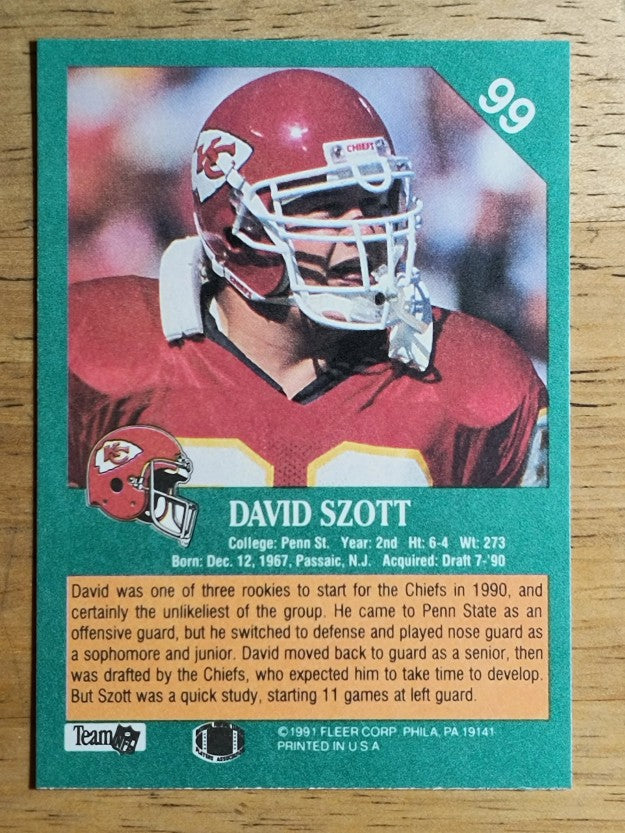 1991 Fleer #99 David Szott RC