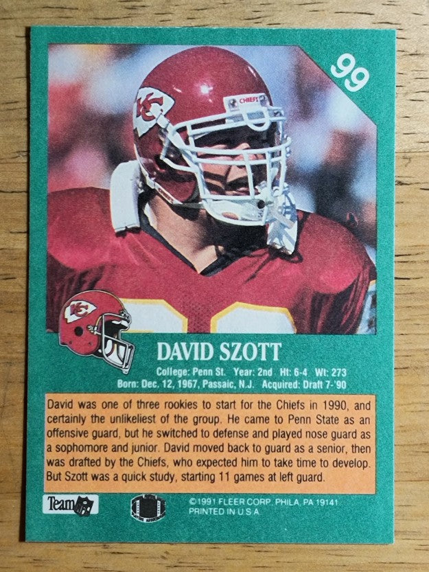 1991 Fleer #99 David Szott RC