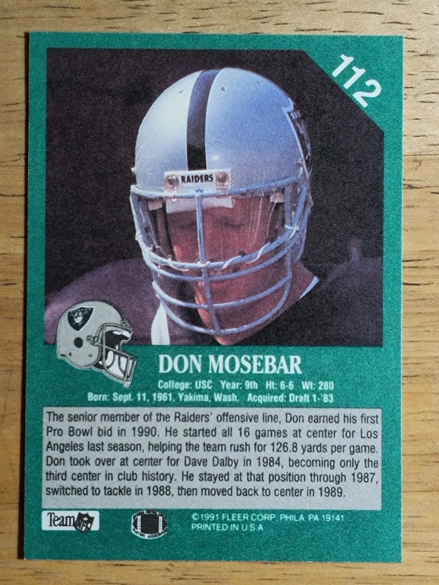 1991 Fleer #112 Don Mosebar