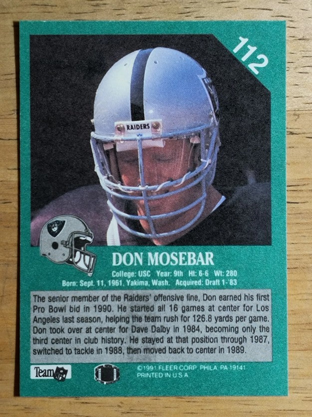 1991 Fleer #112 Don Mosebar