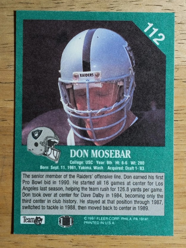 1991 Fleer #112 Don Mosebar