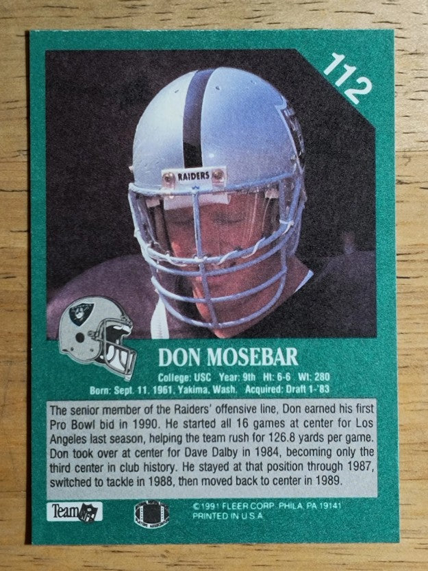 1991 Fleer #112 Don Mosebar