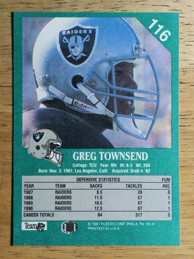 1991 Fleer #116 Greg Townsend