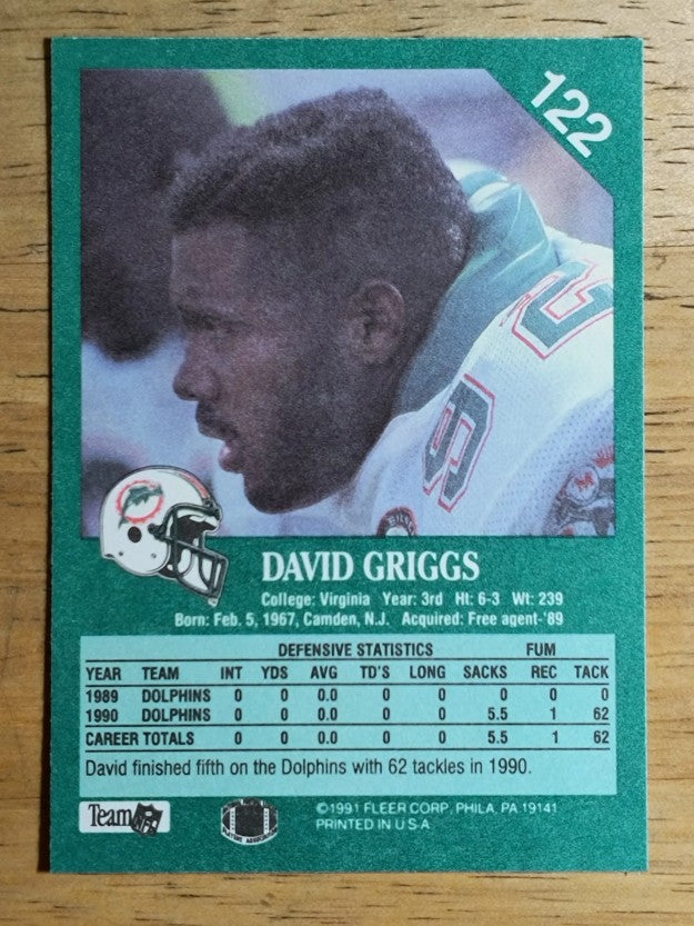 1991 Fleer #122 David Griggs