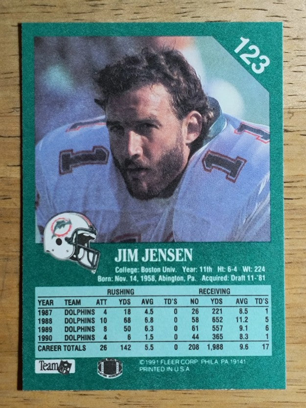 1991 Fleer #123 Jim C. Jensen