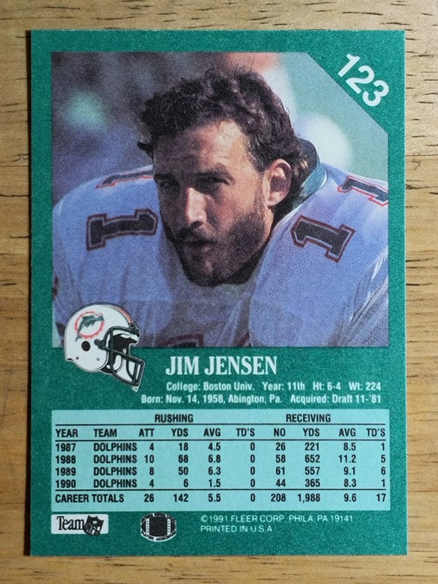 1991 Fleer #123 Jim C. Jensen