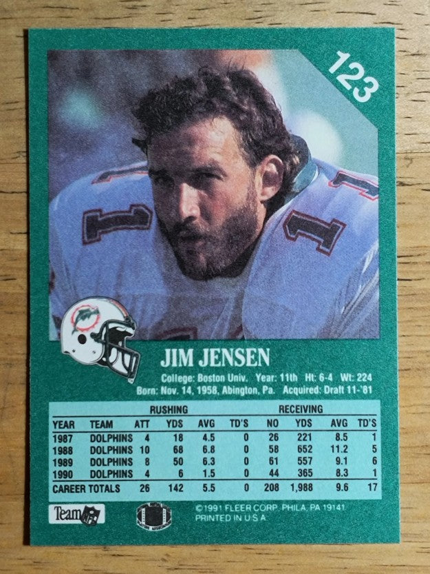 1991 Fleer #123 Jim C. Jensen