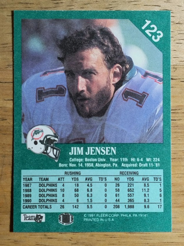 1991 Fleer #123 Jim C. Jensen