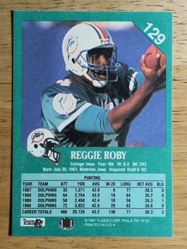 1991 Fleer #129 Reggie Roby