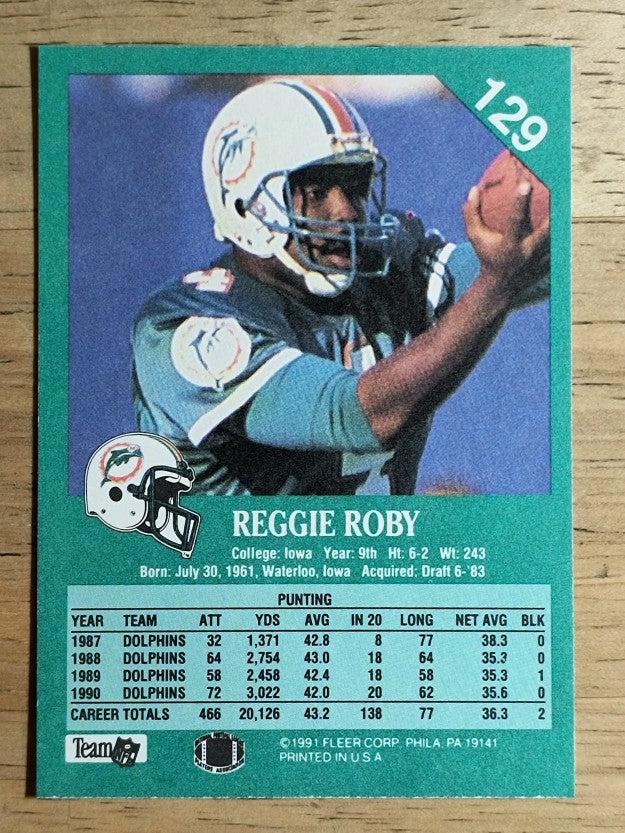 1991 Fleer #129 Reggie Roby